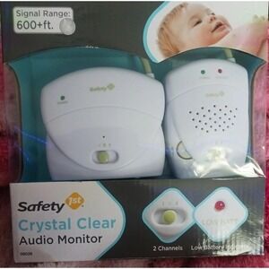 Safety 1st Crystal Clear Audio Nursery Monitor 2 Channel  Extended Range NIB